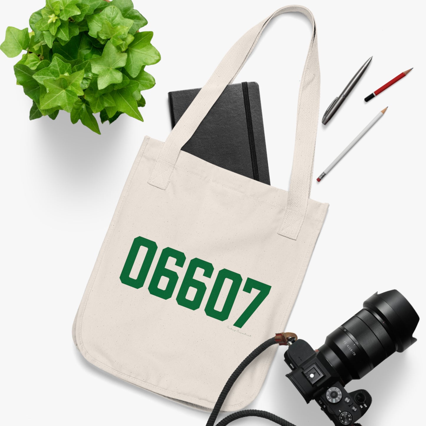 06607 Bridgeport Connecticut Zip Code Organic Canvas Tote Bag