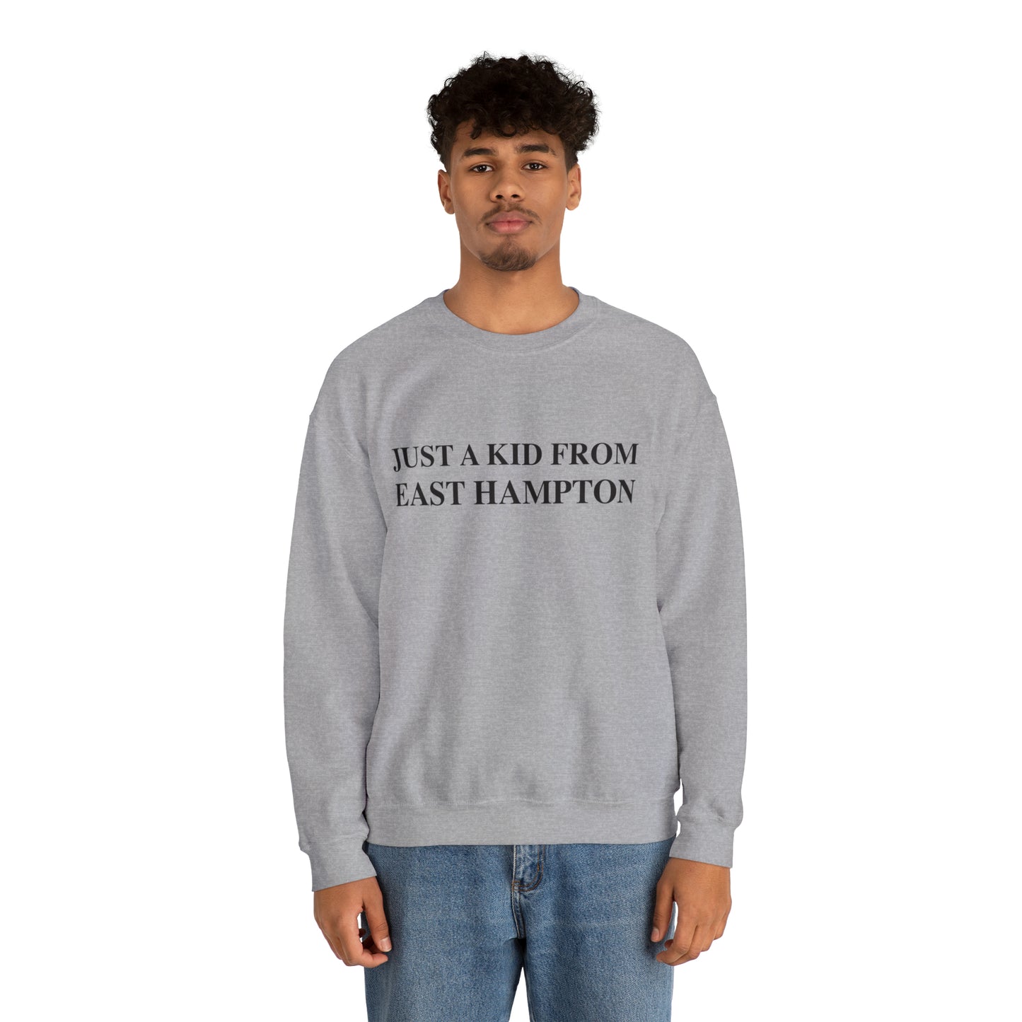 Just a kid from East Hampton Unisex Heavy Blend™ Crewneck Sweatshirt