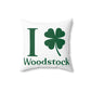 I Clover Woodstock Spun Polyester Square Pillow