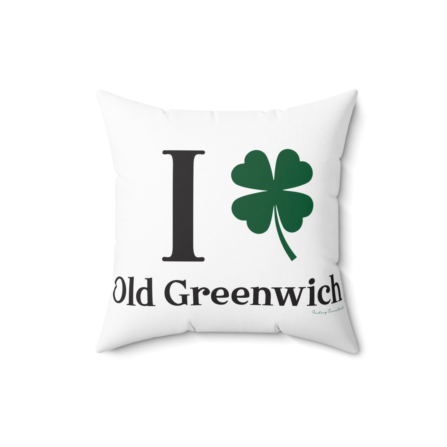 I Clover Old Greenwich Spun Polyester Square Pillow