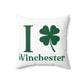 I Clover Winchester Spun Polyester Square Pillow