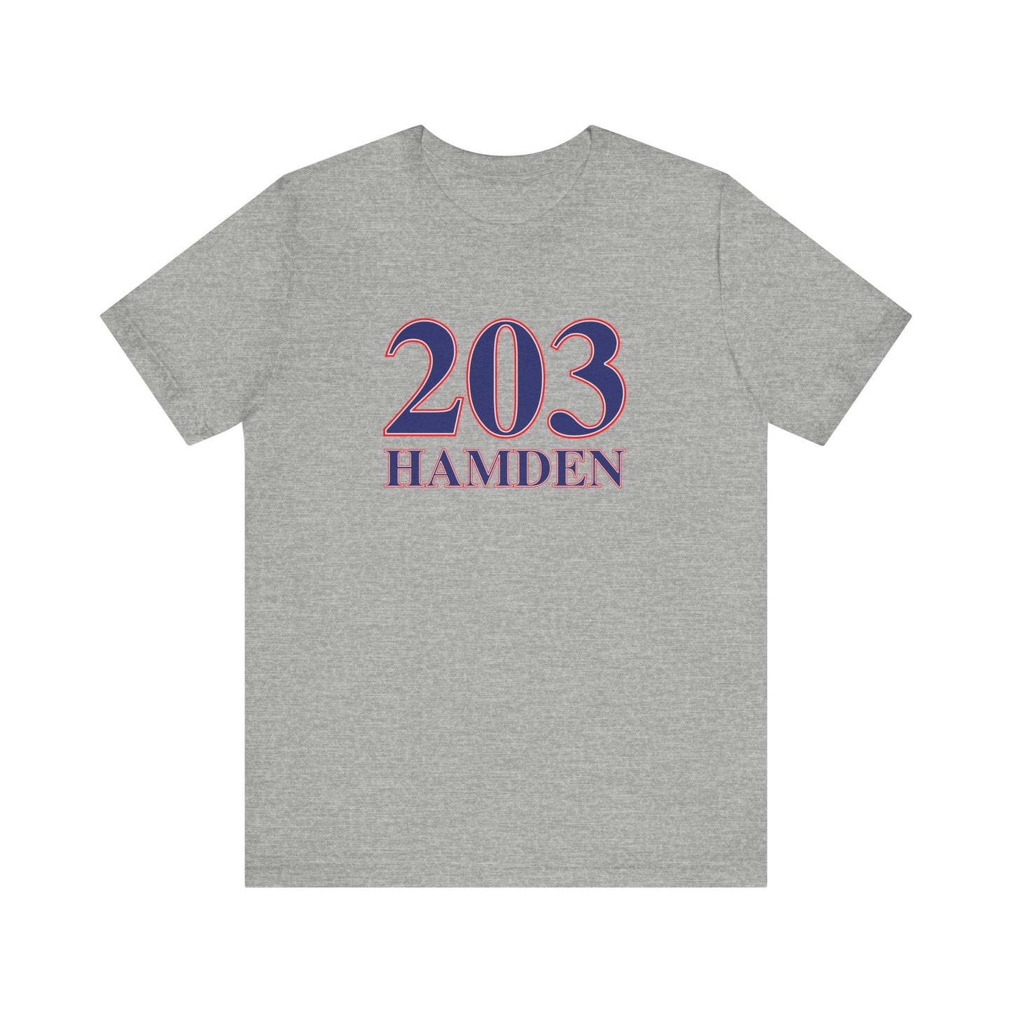 203 Hamden Red White & Blue Unisex Jersey Short Sleeve T-Shirt