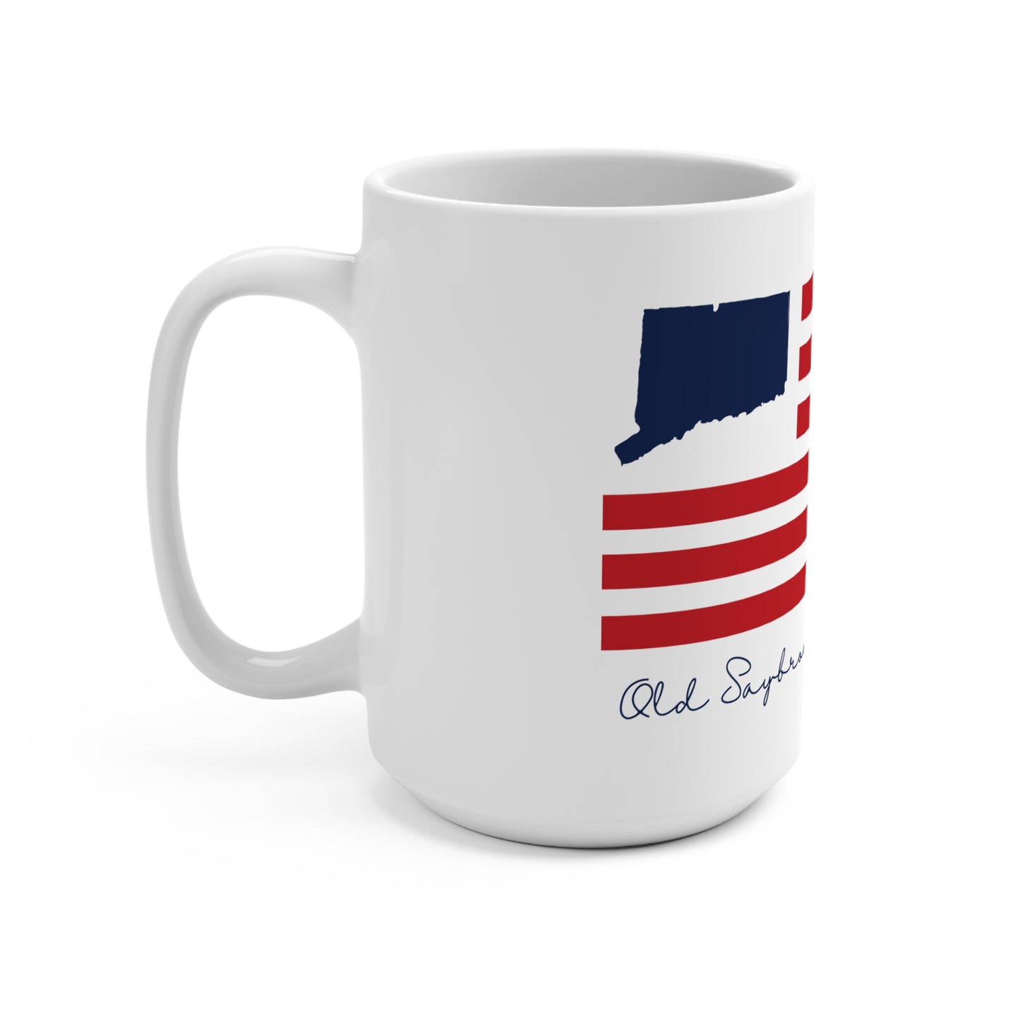 Old Saybrook Connecticut Flag Mug 15oz