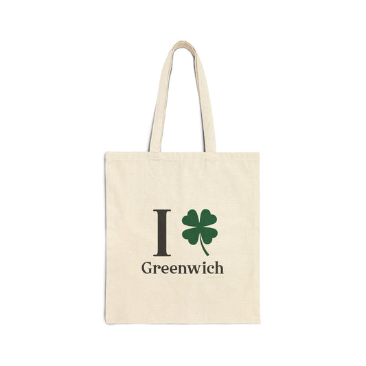 I Clover Greenwich Cotton Canvas Tote Bag