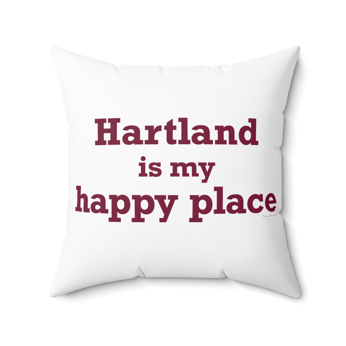 Hartland is My Happy Place Polyester Square Pillow