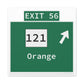Vintage WCP Exit 56 Sign Matte Canvas, Stretched, 1.25"