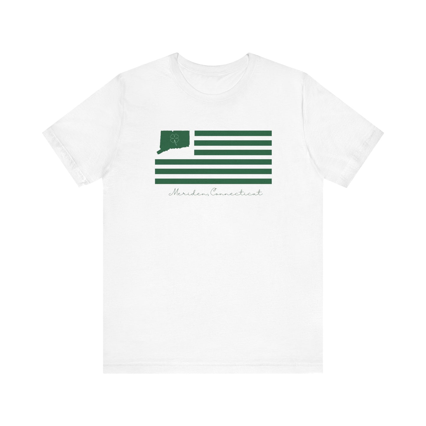 Meriden Connecticut St Patrick’s Day Flag Unisex Jersey Short Sleeve T-Shirt