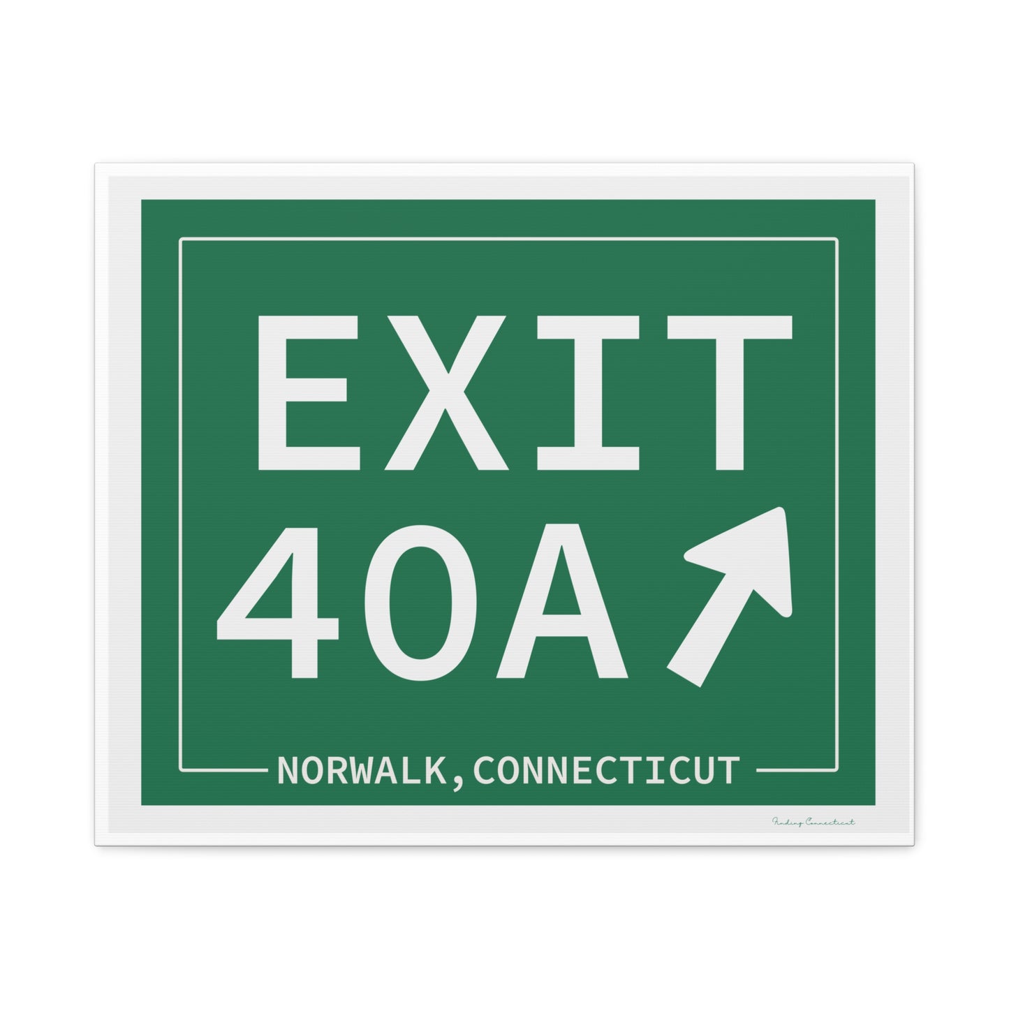Vintage Exit 40A Merritt Parkway Sign Matte Canvas, Stretched, 1.25"