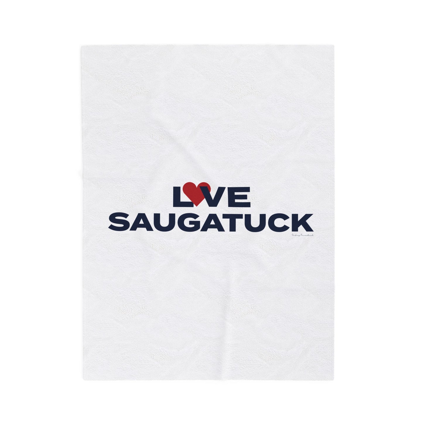Love Saugatuck Velveteen Plush Blanket
