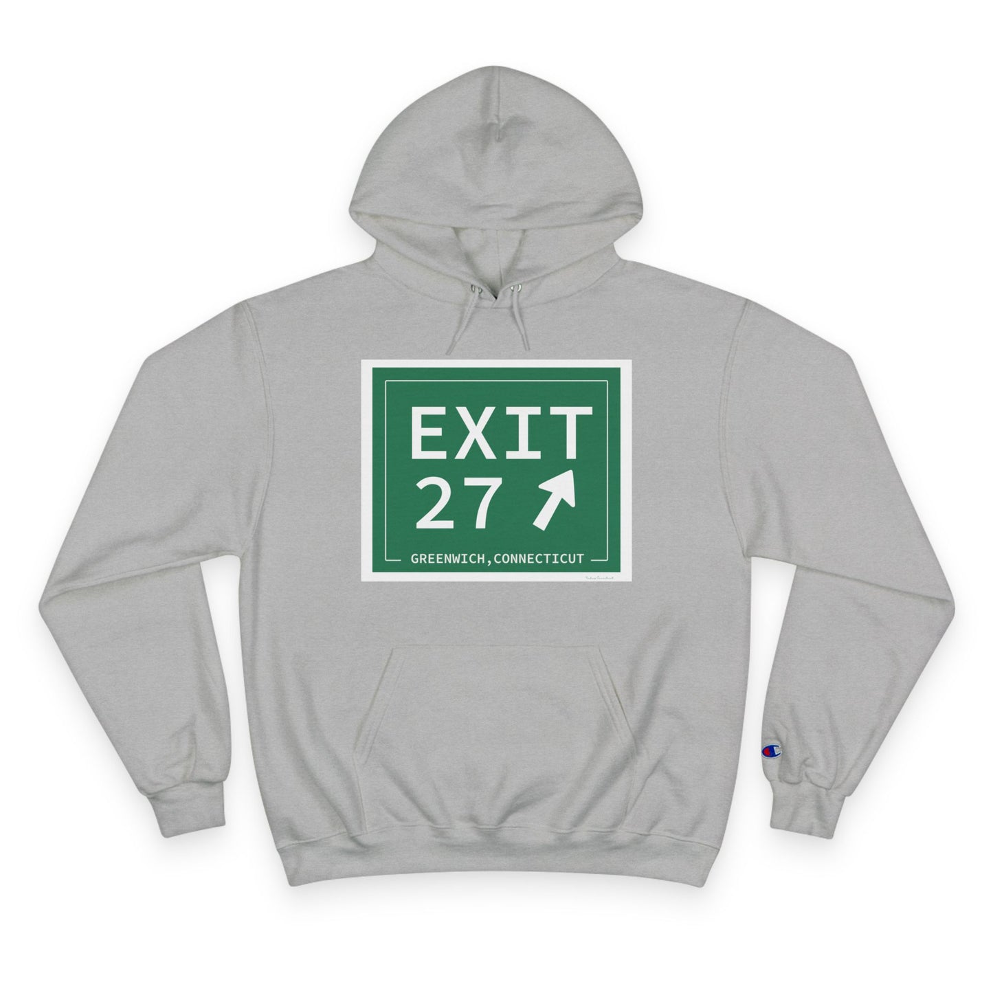 Vintage Exit 27 Merritt Parkway Sign Champion Hoodie