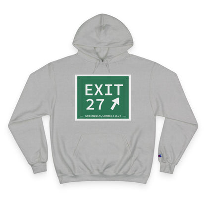 Vintage Exit 27 Merritt Parkway Sign Champion Hoodie