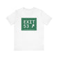 Vintage Exit 53  Merritt Parkway Sign Unisex Jersey Short Sleeve T-Shirt