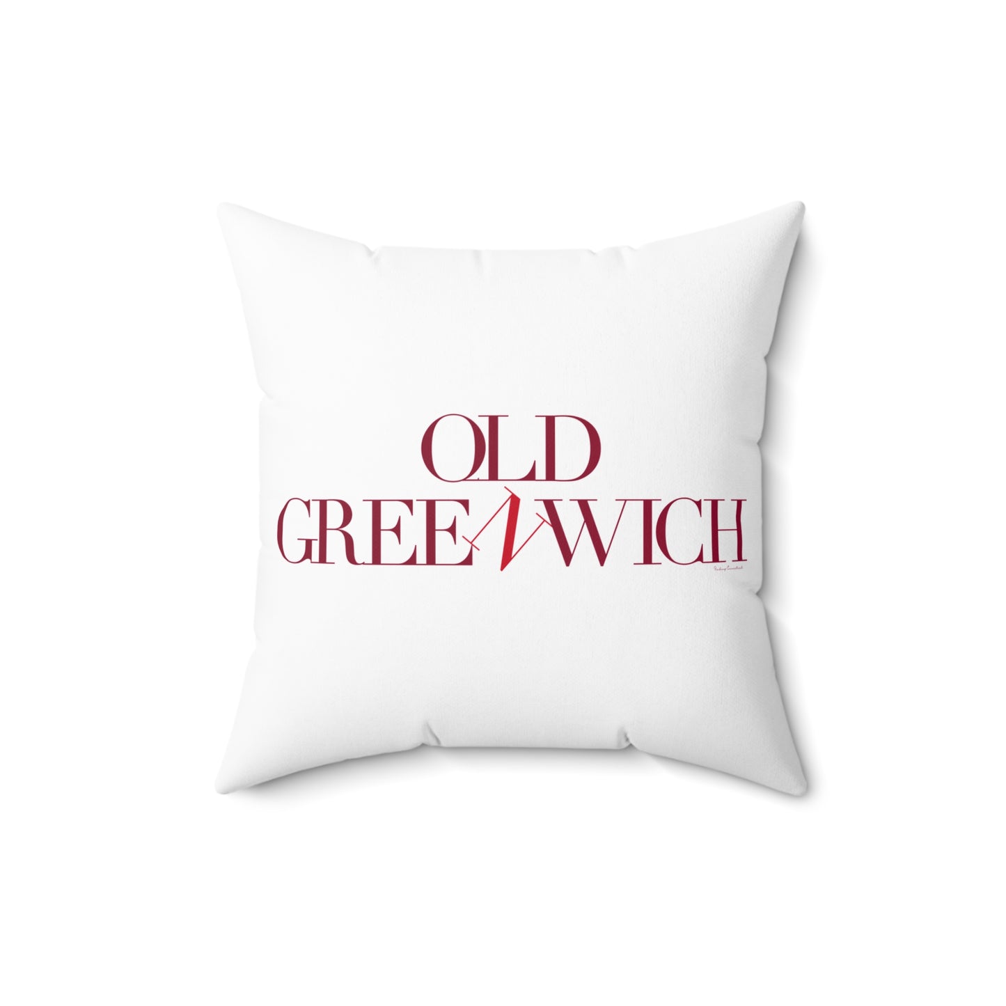 41 Tilt Old Greenwich Spun Polyester Square Pillow