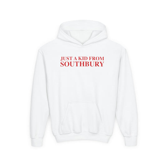 Just a kid from Southbury Youth Heavy Blend Hooded Sweatshirt