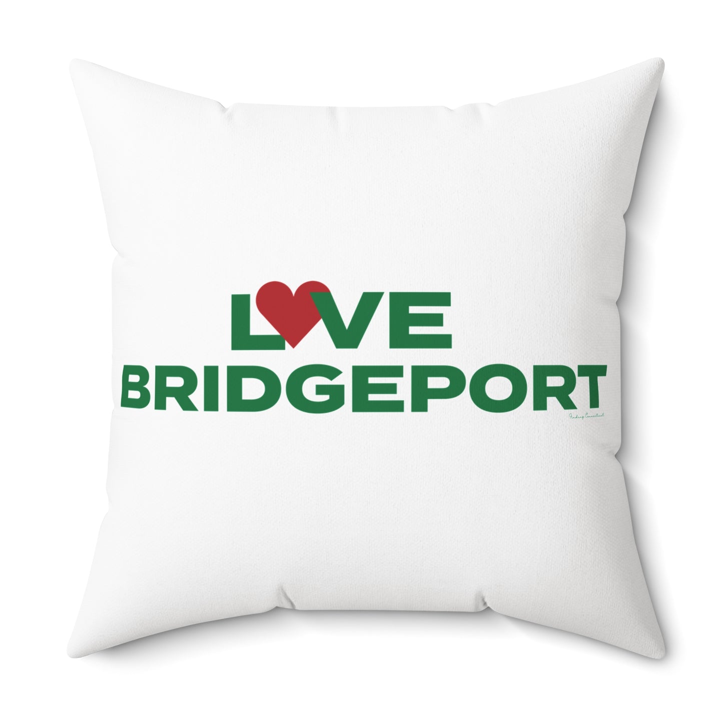 Love Bridgeport Spun Polyester Square Pillow