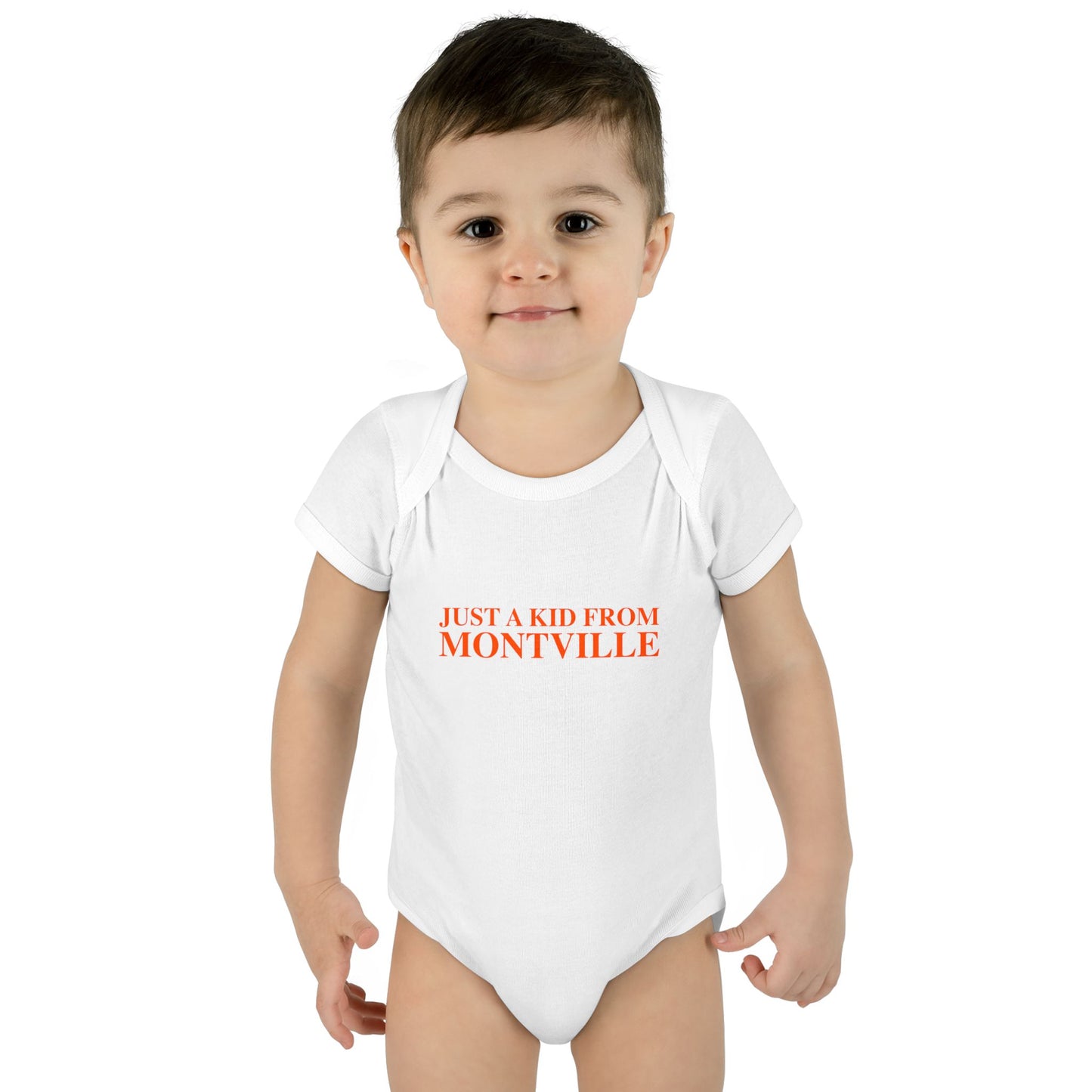 Just a kid from Montville Infant Baby Rib Bodysuit