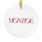 41 Tilt Monroe Glass Ornaments