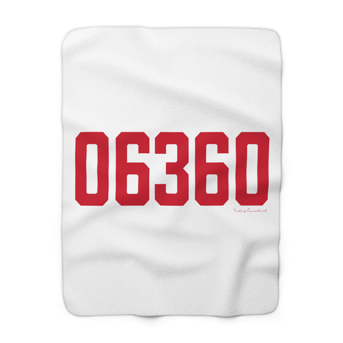 06360 Norwich Connecticut Zip Code Sherpa Fleece Blanket