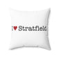 I Heart Stratfield. Spun Polyester Square Pillow