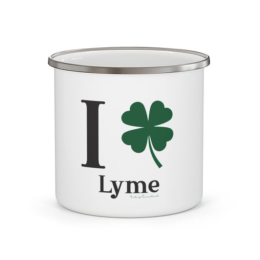 I Clover Lyme Enamel Camping Mug