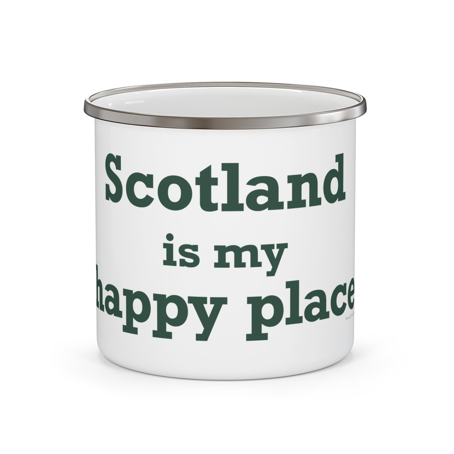 Scotland is My Happy Place Enamel Camping Mug