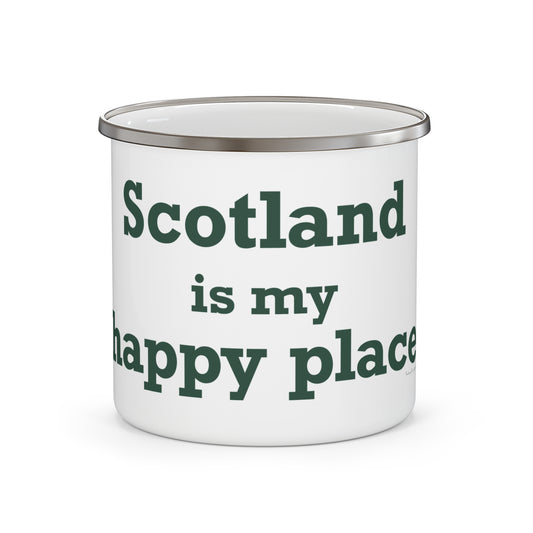 Scotland is My Happy Place Enamel Camping Mug