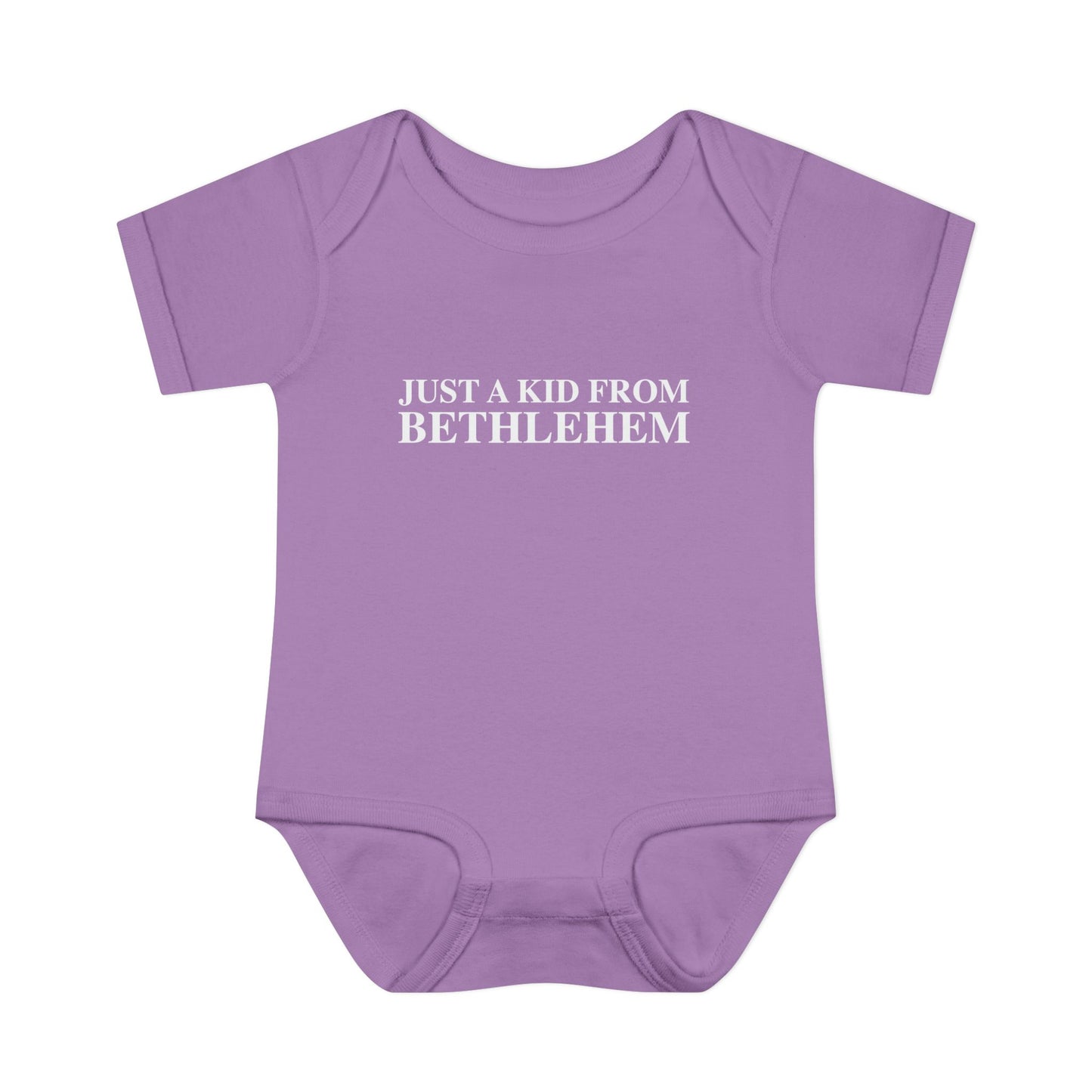 Just a kid from Bethlehem Infant Baby Rib Bodysuit