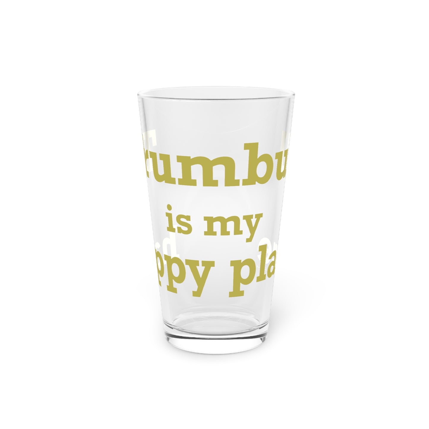 Trumbull Is My Happy Place Pint Glass, 16oz