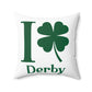 I Clover Derby Spun Polyester Square Pillow