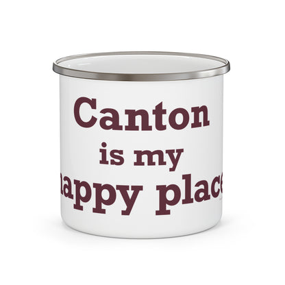 Canton is My Happy Place Enamel Camping Mug