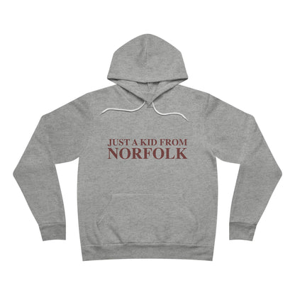 Just a kid from Norfolk Unisex Sponge Fleece Pullover Hoodie