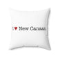 I Heart New Canaan. Spun Polyester Square Pillow