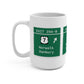 Vintage Merritt Parkway Exit 39 A-B Sign Mug 15oz