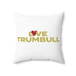 Love Trumbull Spun Polyester Square Pillow