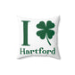 I Clover Hartford Spun Polyester Square Pillow