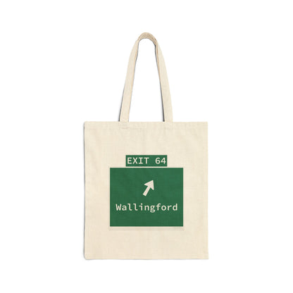 Vintage WCP Exit 64 Sign Cotton Canvas Tote Bag