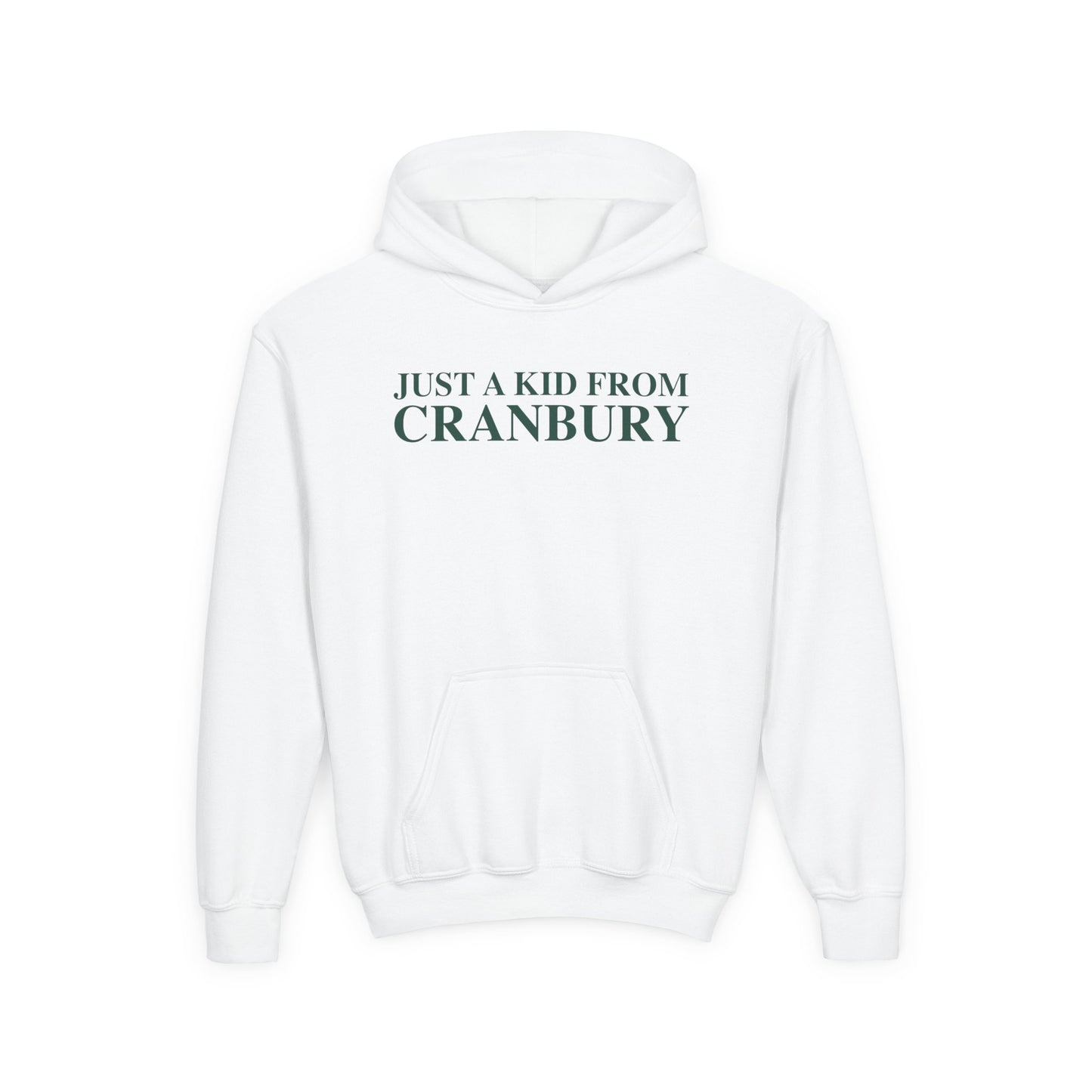 Just a kid from Cranbury Youth Heavy Blend Hooded Sweatshirt