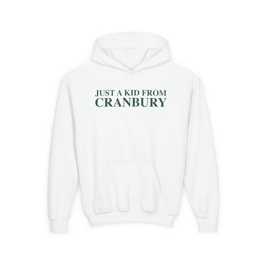 Just a kid from Cranbury Youth Heavy Blend Hooded Sweatshirt