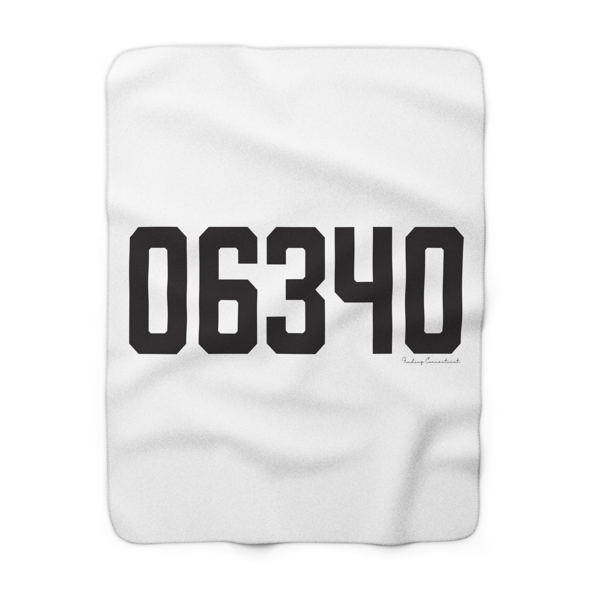 06340 Groton Connecticut Zip Code  Sherpa Fleece Blanket