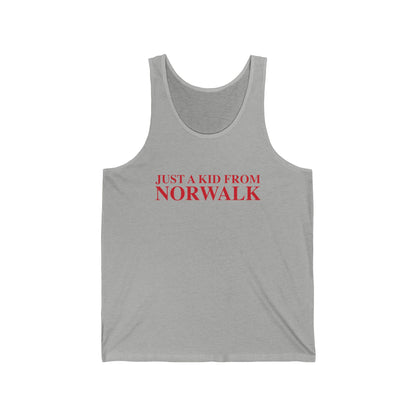 Just a kid from Norwalk Unisex Jersey Tank Top