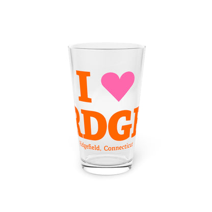 I Heart RDGF Pint Glass, 16oz