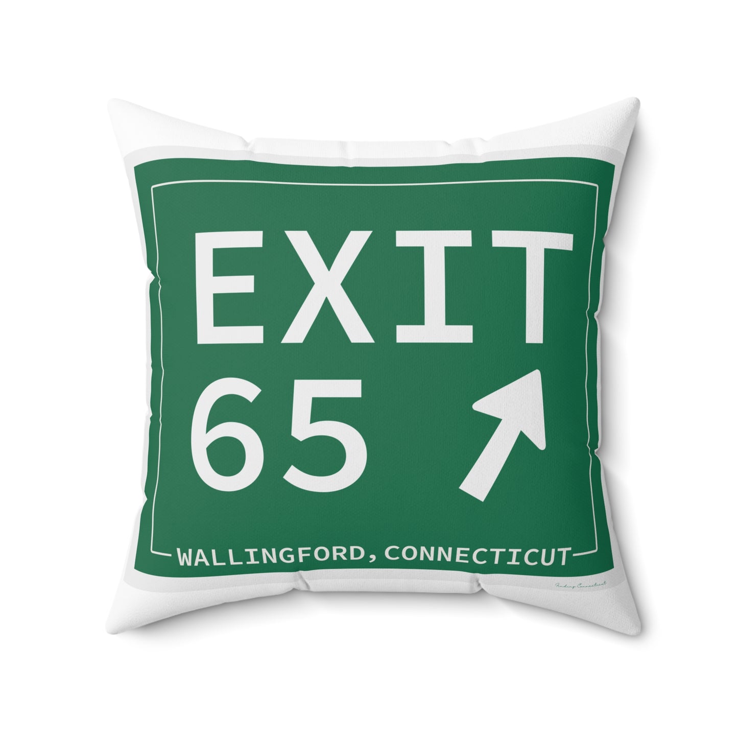 Vintage Exit 65 WCP Sign Spun Polyester Square Pillow
