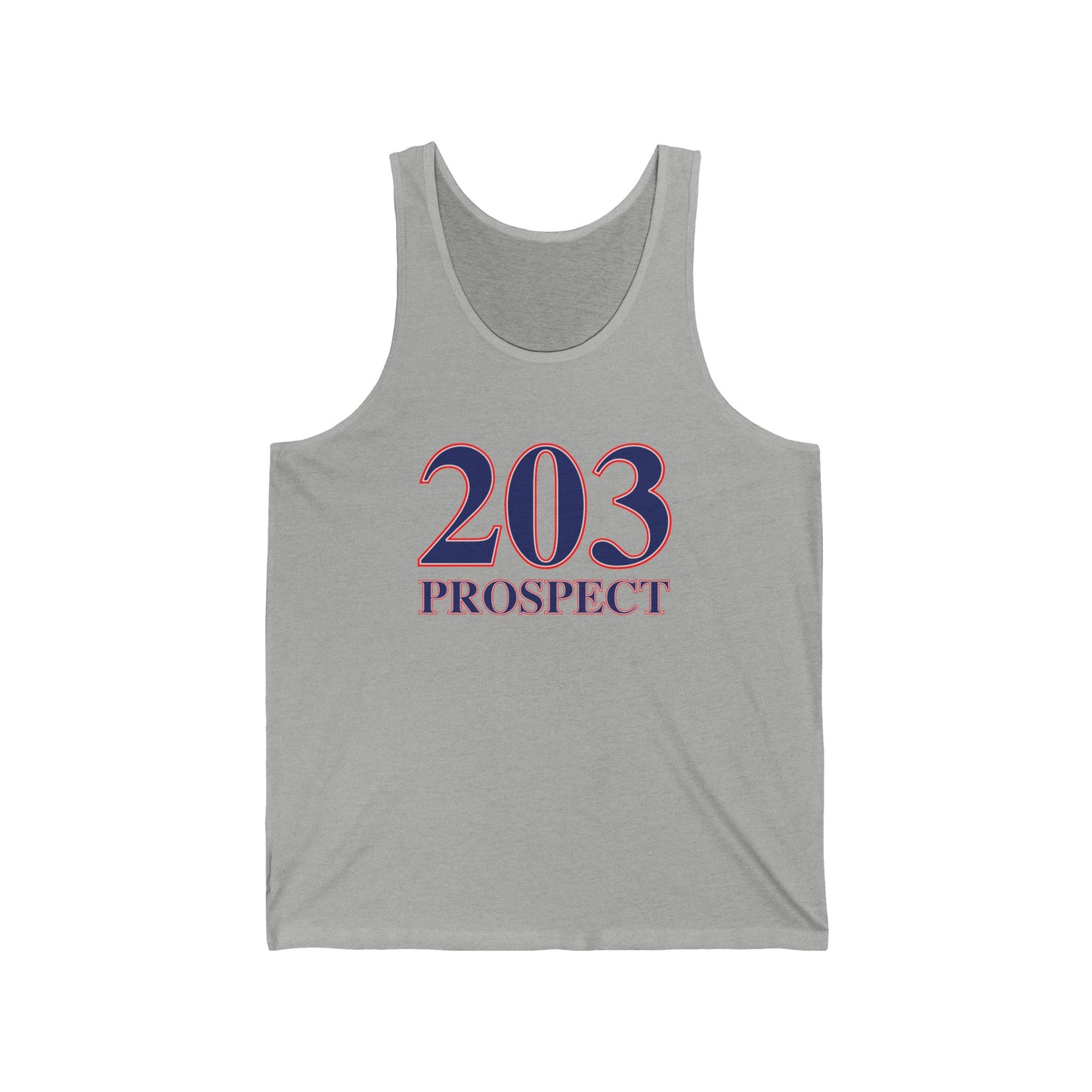 203 Prospect Red White & Blue Unisex Jersey Tank Top