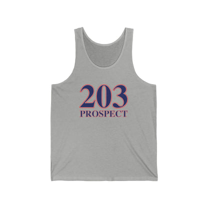 203 Prospect Red White & Blue Unisex Jersey Tank Top