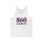 860 Lisbon Red White & Blue Unisex Jersey Tank Top