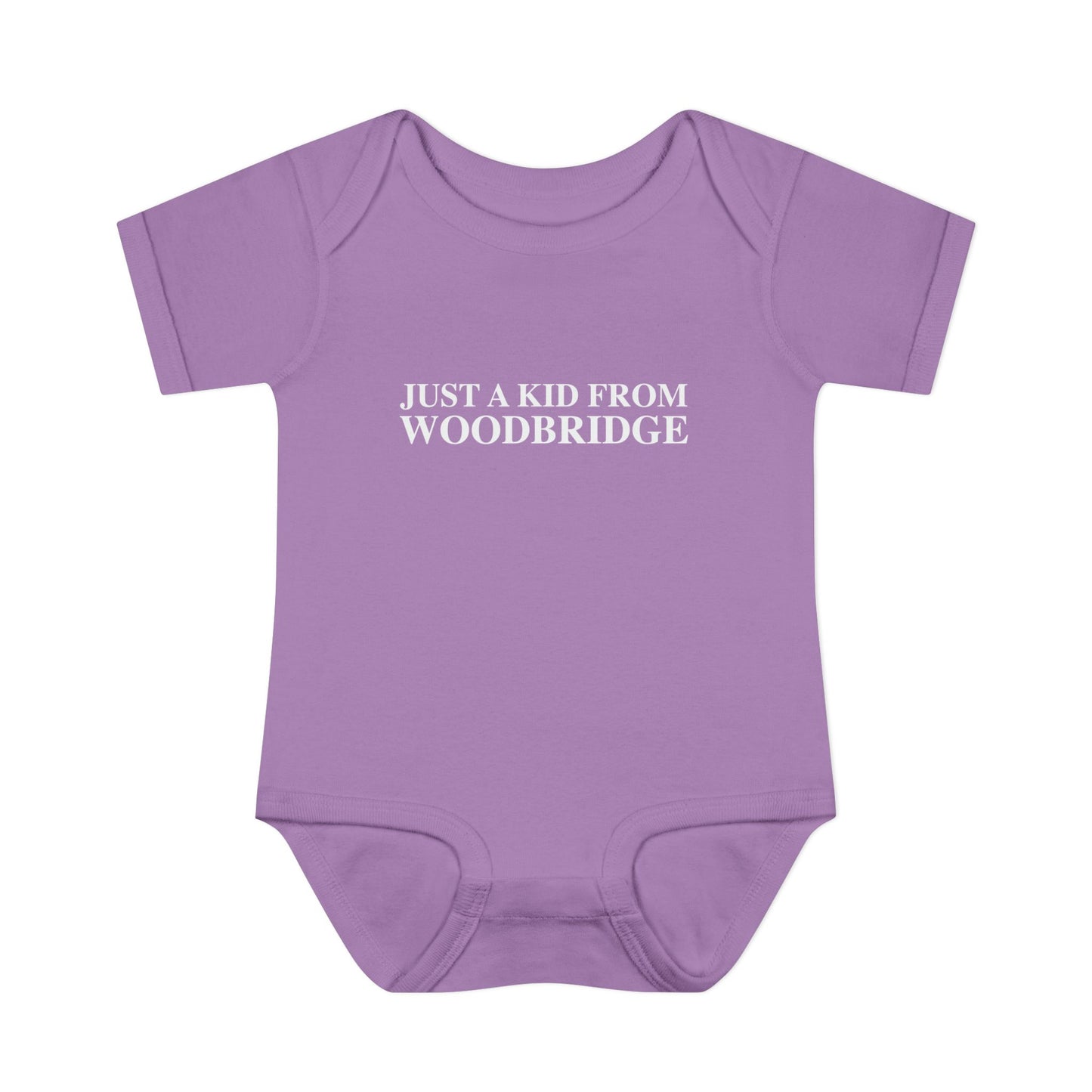 Just a kid from Woodbridge Infant Baby Rib Bodysuit