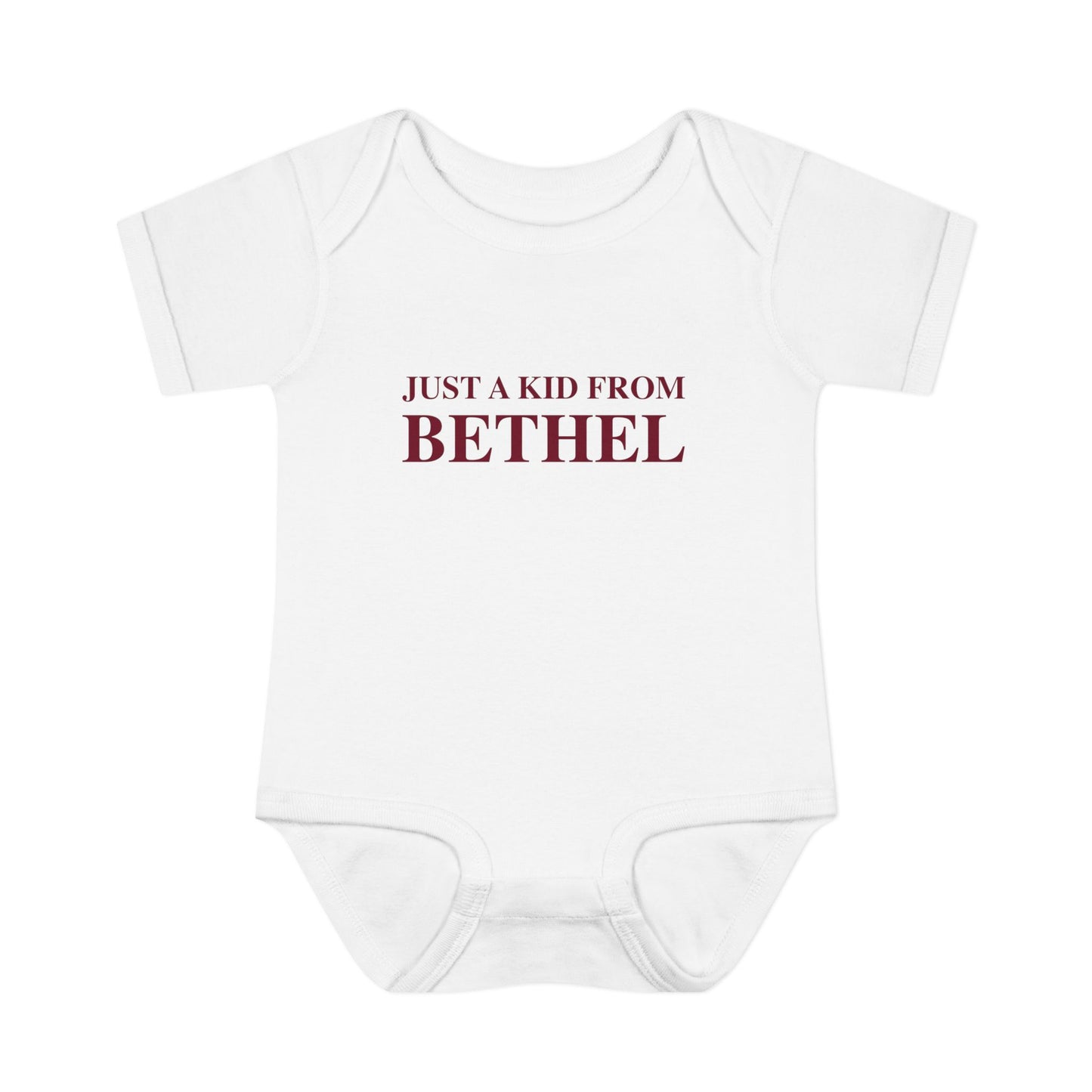 Just a kid from Bethel Infant Baby Rib Bodysuit