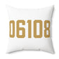06108 East Hartford Connecticut Zip Code Polyester Square Pillow