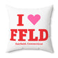 I Heart FFLD Spun Polyester Square Pillow