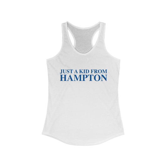 Just a kid from Hampton Women's Ideal Racerback Tank Top